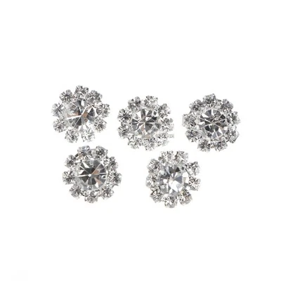 5Pcs 12mm Round for Rhinestone Shank Button Sewing Craft Embellishment DIY - Image 1 of 4