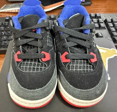 Новый Jordan 4 ретро редкая воздуха - (TD) ребенка ясельного возраста Baby Shoe - размер 4C - полный в коробке - Изображение 1 из 4