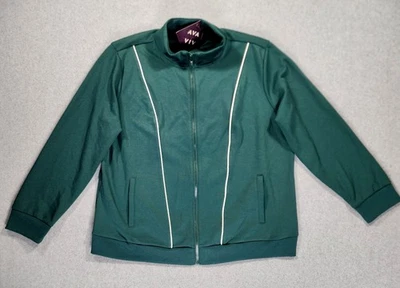 Ava & Viv Track Jacket Long Sleeve Full Zip Women's Size 1X (16W/18W) Green NWT - Image 1 of 4