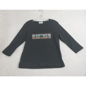 Camicia Cactus Bay donna media nera western strass borchie cavallo deserto - Foto 1 di 8