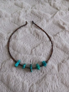 Sterling Silver Shell Heishi Turquoise Native American Necklace As Is Damaged - Picture 1 of 8