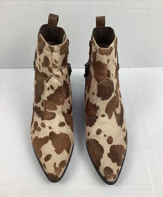 Comfort Est. 1946 Botines Marrón Imitación Piel de Vaca Tacón Mediano Para Mujer Talla 9M Foto 1 de 4