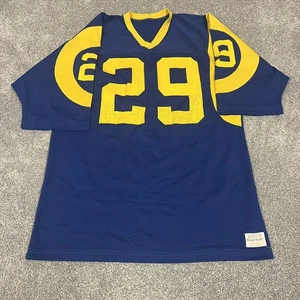 Vintage Sand Knit Football Jersey XL Blue Eric Dickerson Rams 80s - Picture 1 of 8