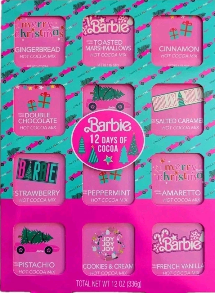 Barbie Hot Chocolate Stocking Stuffer 12 Days of Cocoa Christmas Advent Calendar