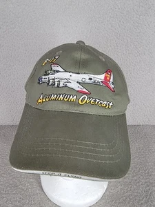 Berretto da baseball alluminio coperto B-17 marrone oliva aereo seconda guerra mondiale militare americano - Foto 1 di 7