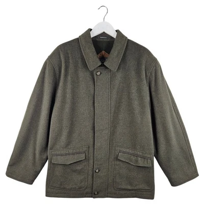 Burberry Mens Coat Green Wool Overcoat Size 42.5 UK Large L - Image 1 of 4