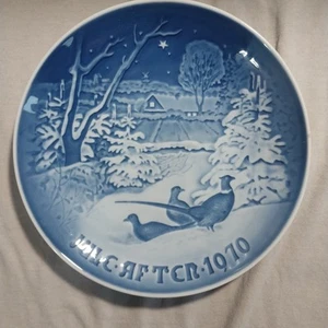 Vintage B&G Copenhagen Blue Christmas Plates Dated 1970 - Picture 1 of 4