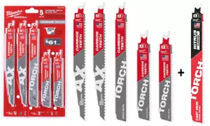 Nuovo Milwaukee SAWZALL Set di lame per seghetto alternativo in carburo (6 pezzi) 49-22-5505 - Foto 1 di 4