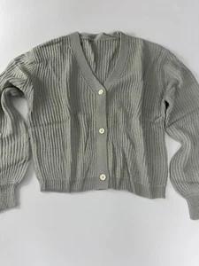 Women’s Long Sleeve Open Front V Neck Lid Shoulder Drop Outwear Grey Sz XXL - Picture 1 of 5