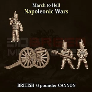 Figuras de artillería de 3 pies y cañón napoleónico británico de 15 mm - Imagen 1 de 3