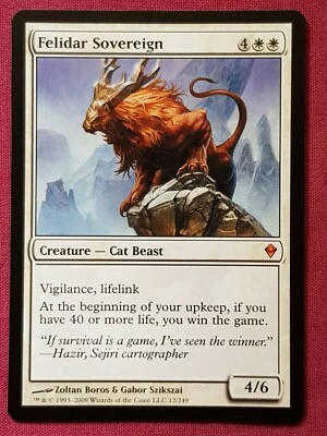 Magic The Gathering ZENDIKAR FELIDAR SOVEREIGN white card MTG - Image 1 of 2