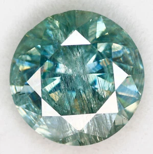 4.91 Ct Sizzling Brilliant Round - Diamond Cut 11.3 MM Blue Moissanite - Picture 1 of 4