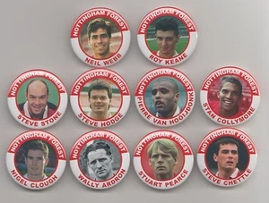 NOTTINGHAM FOREST FC LEGENDS BADGES X 10 (SET 1) 38mm In Size - Picture 1 of 1