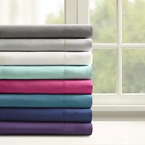 800TC Egyptian Cotton ~1PC Fitted Sheet 60cm Deep Wall Solid Colors All AU Size~ - Picture 1 of 4