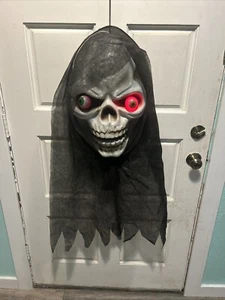 Vintage Skeleton Skull Face Lights Up Talks Crazy Eyes 20 Inches  - Picture 1 of 14
