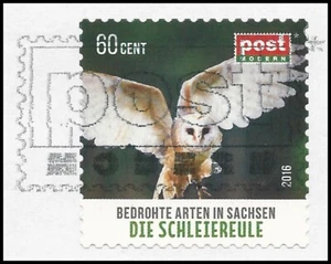 Schleiereule - 60 Ct. - gestempelt - auf Papier - Post Modern Dresden - Picture 1 of 1
