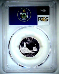 2003-S 25C State Quarter Maine PCGS PR69 DCAM 90% Silver 23ltar0306 - Picture 1 of 4