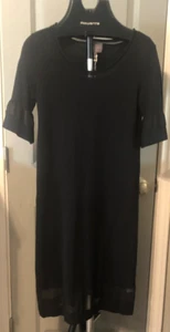 Culture Anne Marie Dress Black XS Fits M Sheer Trim Knit Cocktail Party - Picture 1 of 13