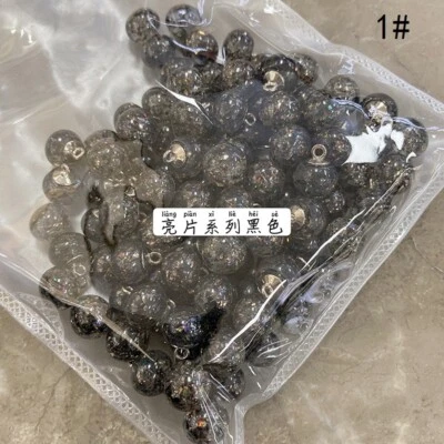 20PCS Crystal Bling Beads Button Ball Shape Metal Shank Sewing Craft Small 10mm - Image 1 of 4