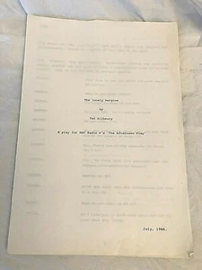 Ted Allbeury, BBC Radio Play Typescript, The Lonely Margins - Typed July 1986 - Imagen 1 de 6