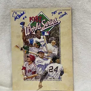 BEAUTIFUL AUTO’D Tim Laudner 1987 WS Champs World Series Program Minnesota Twins - Picture 1 of 4