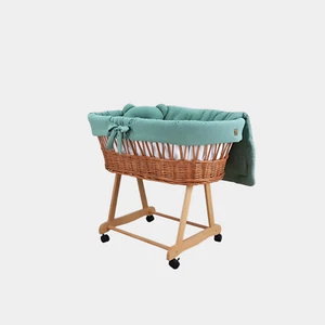 Stubenwagen Amelia 4in1 Weidenkörbchen mit Ausstattung für Babys - Khaki - Bild 1 von 3