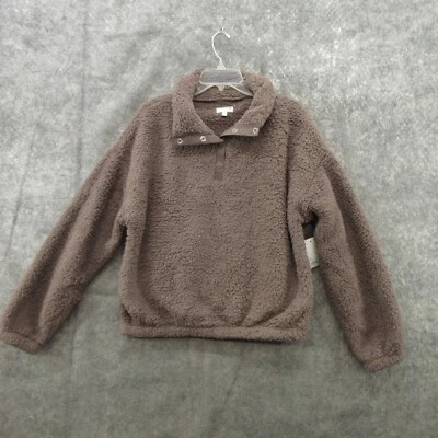 So Womens Jacket Size XL Pullover Quarter Snap Sherpa New - Image 1 of 4