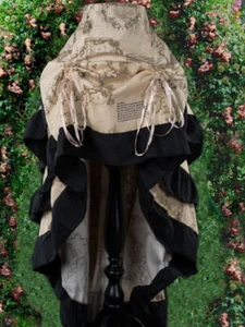 Gothic Steampunk Neo Victorian Bustle Rock Burlesque mappa 38 40 42 44 46 - Foto 1 di 3