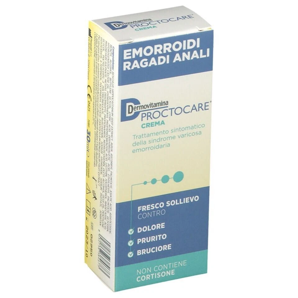 PASQUALI SRL Dermovitamina Proctocare Crema 30 ml + Cannula Emorroidi Ragadi Anali
