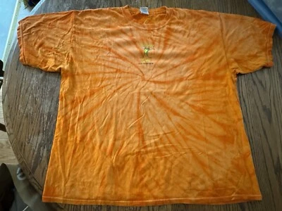 Vintage Rainforest Cafe Orange Frog Tie Dye T-Shirt Adult 2XL - Image 1 of 3
