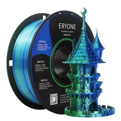 PLA Filament Dual Color Silk Blue & Green 1,75mm 1kg Eryone 3D Druck