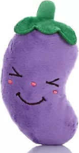Hund Plüschtier für kleine Hunde, Knirschen & Quietschen, Quietschen, Aubergine 4" - Bild 1 von 1
