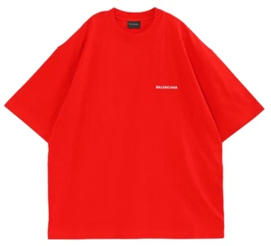 BALENCIAGA LOGO T-SHIRT BLC9005 ROT UNISEX 612966 TMVF4 NEW - Bild 1 von 4