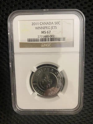 2011 Canada 50C Winnipeg Jets NGC MS67 Ultra Cameo - Image 1 of 2