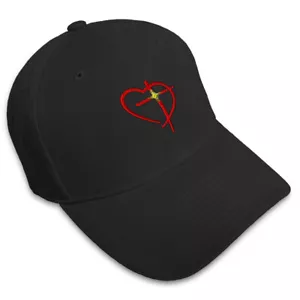 Baseball Cap Heart Cross God Christ Jesus Embroidery Dad Hats for Men & Women - Picture 1 of 41