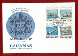 1984 Bahamas LLOYD'S List - Ships SG 675/8 FDC or FU - Picture 1 of 1