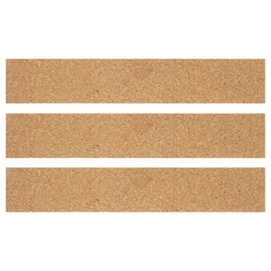 3 Pcs Office Cork Strips Natural Material Bulletin Board for Photos and Messages - Picture 1 of 12