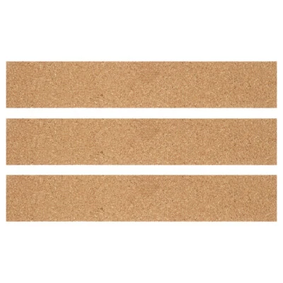 3 Pcs Office Cork Strips Natural Material Bulletin Board for Photos and Messages - Image 1 of 4