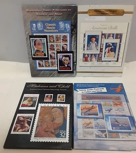 Lotto 4 cartoline USPS 1997 bambole americane aerei film mostri Madonna bambino - Foto 1 di 10