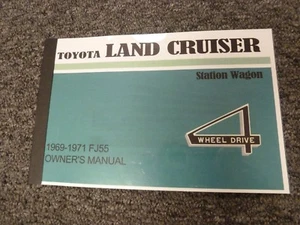 1969 1970 1971 Toyota Land Cruiser FJ55 Station Wagon Owner Manual User Guide - Picture 1 of 1
