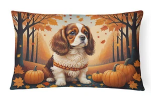 Cavalier Spaniel Fall Canvas Fabric Decorative Pillow DAC1033PW1216 - Picture 1 of 3