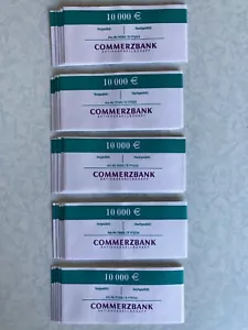 25x100 EURO 1.Serie Banderolen für 100 Banknoten Geldscheinbanderolen Geldbündel - Bild 1 von 2