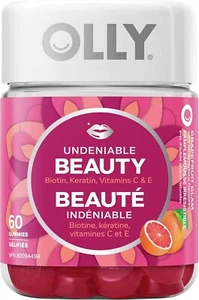 Olly Undeniable Beauty Gummy Grapefruit Glam Biotin Keratin Vitamin C 60 Stück NEU - Bild 1 von 2