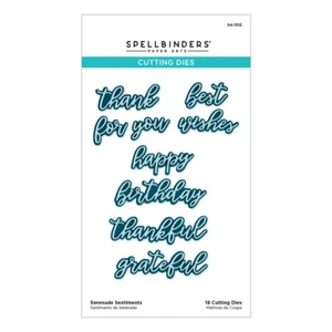 Spellbinders Serenade Sentiments Etched Dies : Serenade of Autumn Collection - Picture 1 of 5