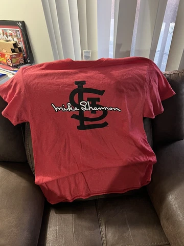 ST. LOUIS CARDINALS JULY T-SHIRT OF THE MONTH MIKE SHANNON 7-18-23 SGA SIZE XL Cover