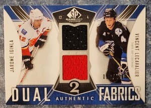 JAROME IGINLA/VINCENT LECAVALIER 2009-2010 SP Game Used Dual Fabrics #93/100
