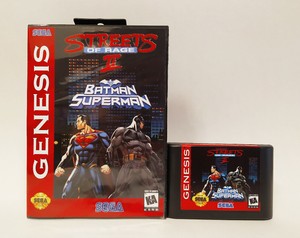 Batman&Superman in Streets of Rage 2 for Sega Genesis/Mega Drive