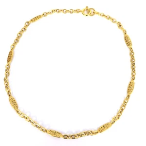 Chanel Long Necklace Coco Mark A04870 95P Gold-Plated Vintage Auth - Picture 1 of 9