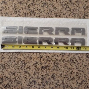 2 x SIERRA ABS Letter Emblem 3D Badge Logo Nameplate Chrome - NEW - Bild 1 von 3