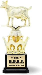 Goat Trophy - G.O.A.T. - Greatest of All Time Funny Trophy Award with Option for - Picture 1 of 8